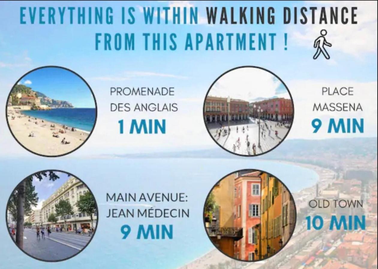 Stunning Flat By The Beach, Carre D'Or-Negresco Nice Bagian luar foto